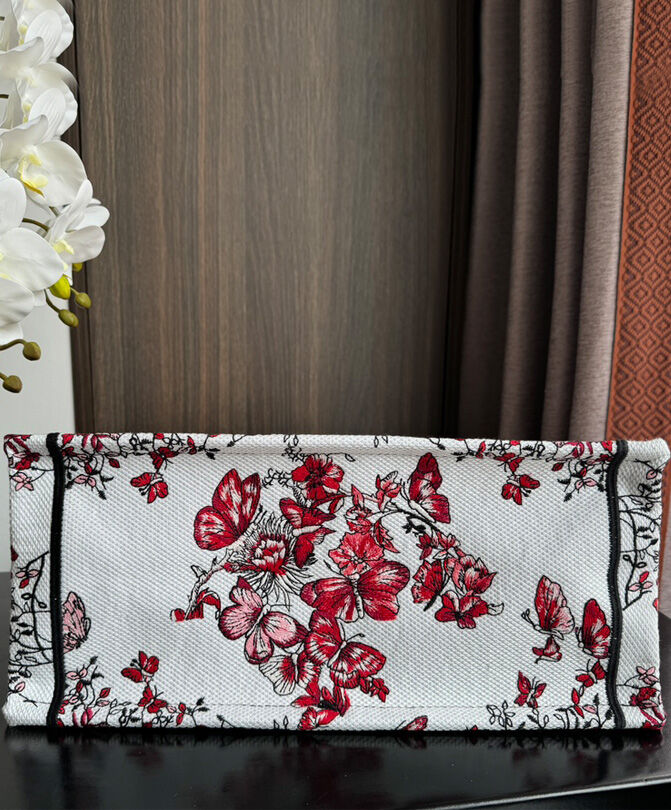 Christian Dior Medium Dior Book Tote Red